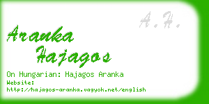 aranka hajagos business card